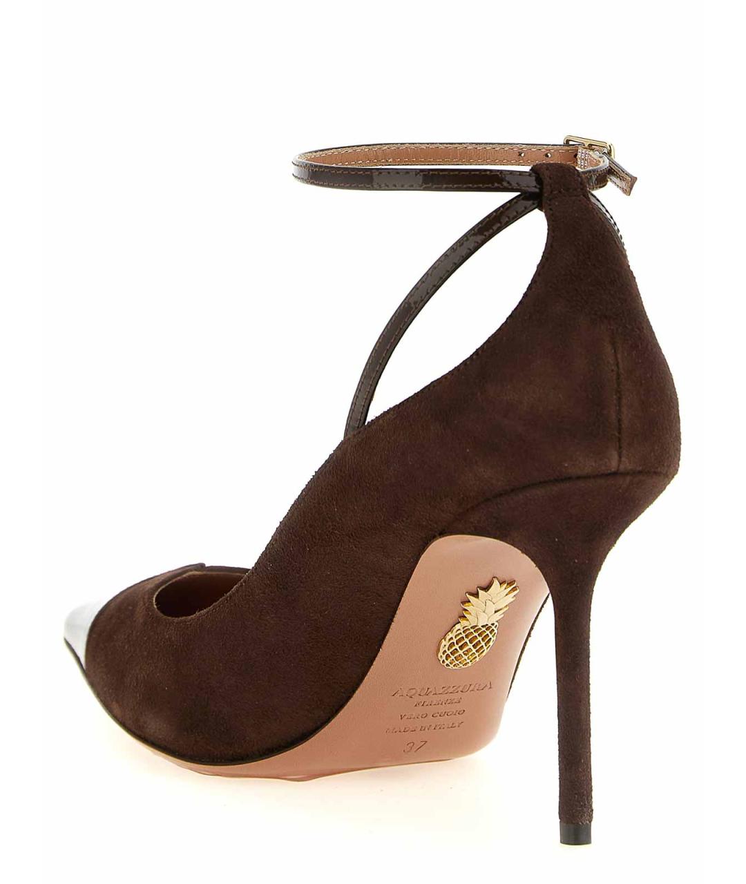 AQUAZZURA Коричневые замшевые туфли, фото 3