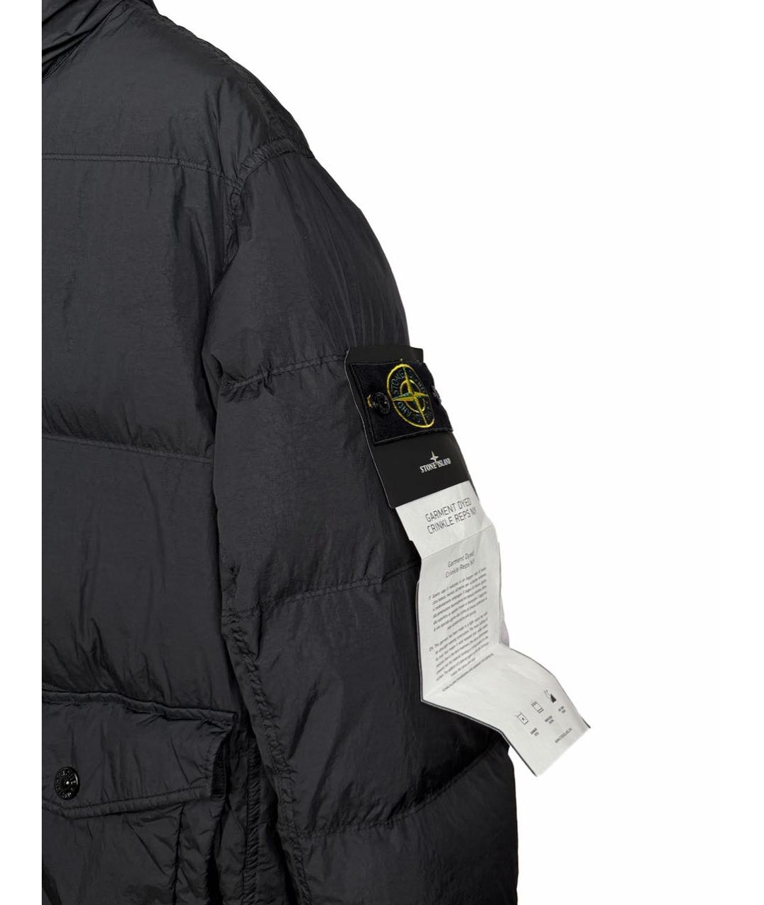 STONE ISLAND Черный полиамидовый пуховик, фото 4