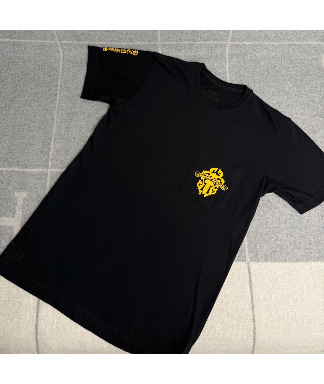 CHROME HEARTS Черная хлопковая футболка, фото 2