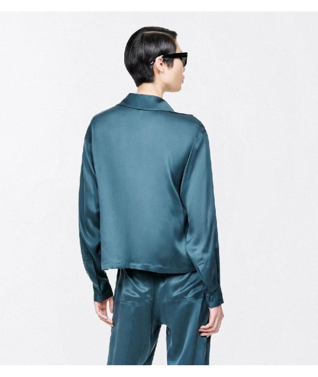 TOM FORD Бирюзовая шелковая блузы, фото 3