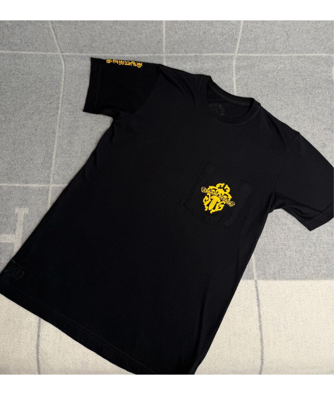 CHROME HEARTS Черная хлопковая футболка, фото 2