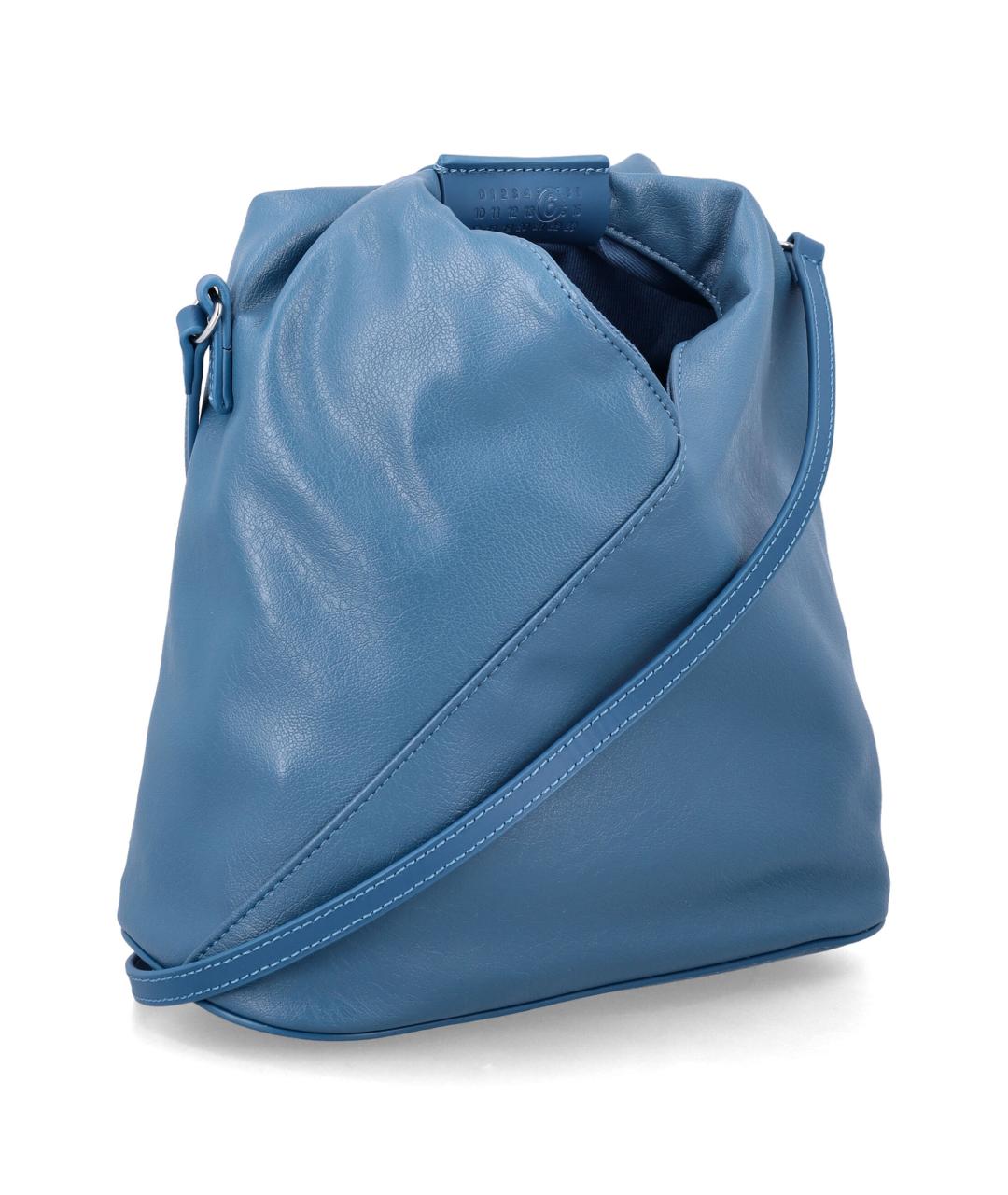 MM6 MAISON MARGIELA Синяя сумка с короткими ручками из искусственной кожи, фото 2