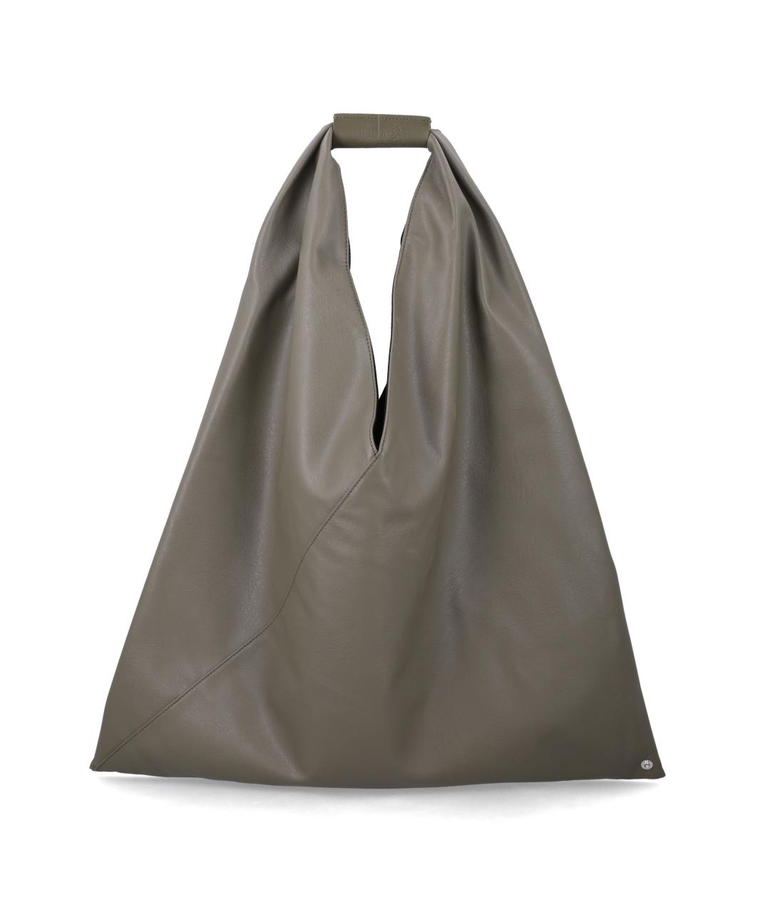 MM6 MAISON MARGIELA Хаки сумка тоут из искусственной кожи, фото 1