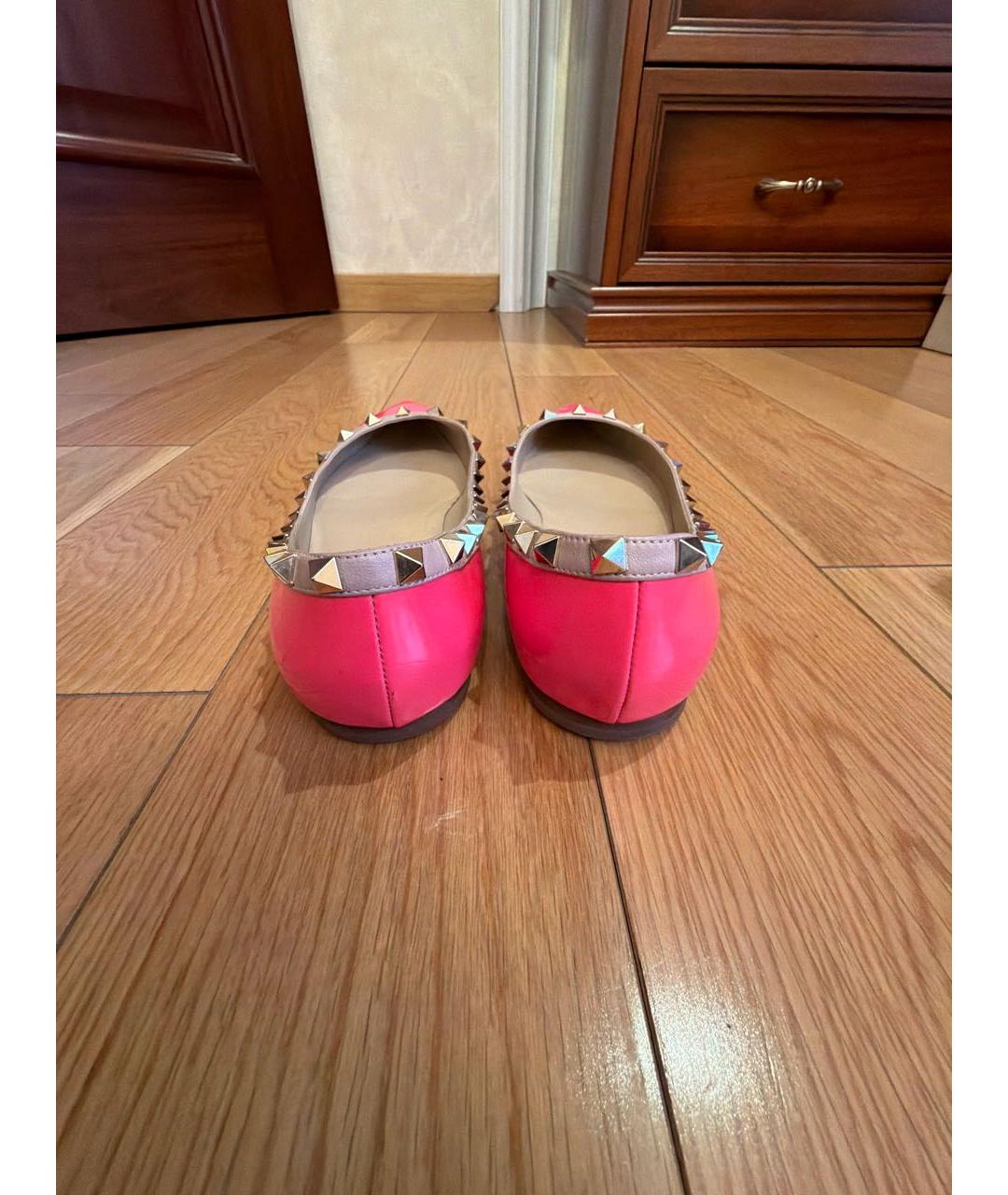VALENTINO Фуксия балетки из лакированной кожи, фото 4