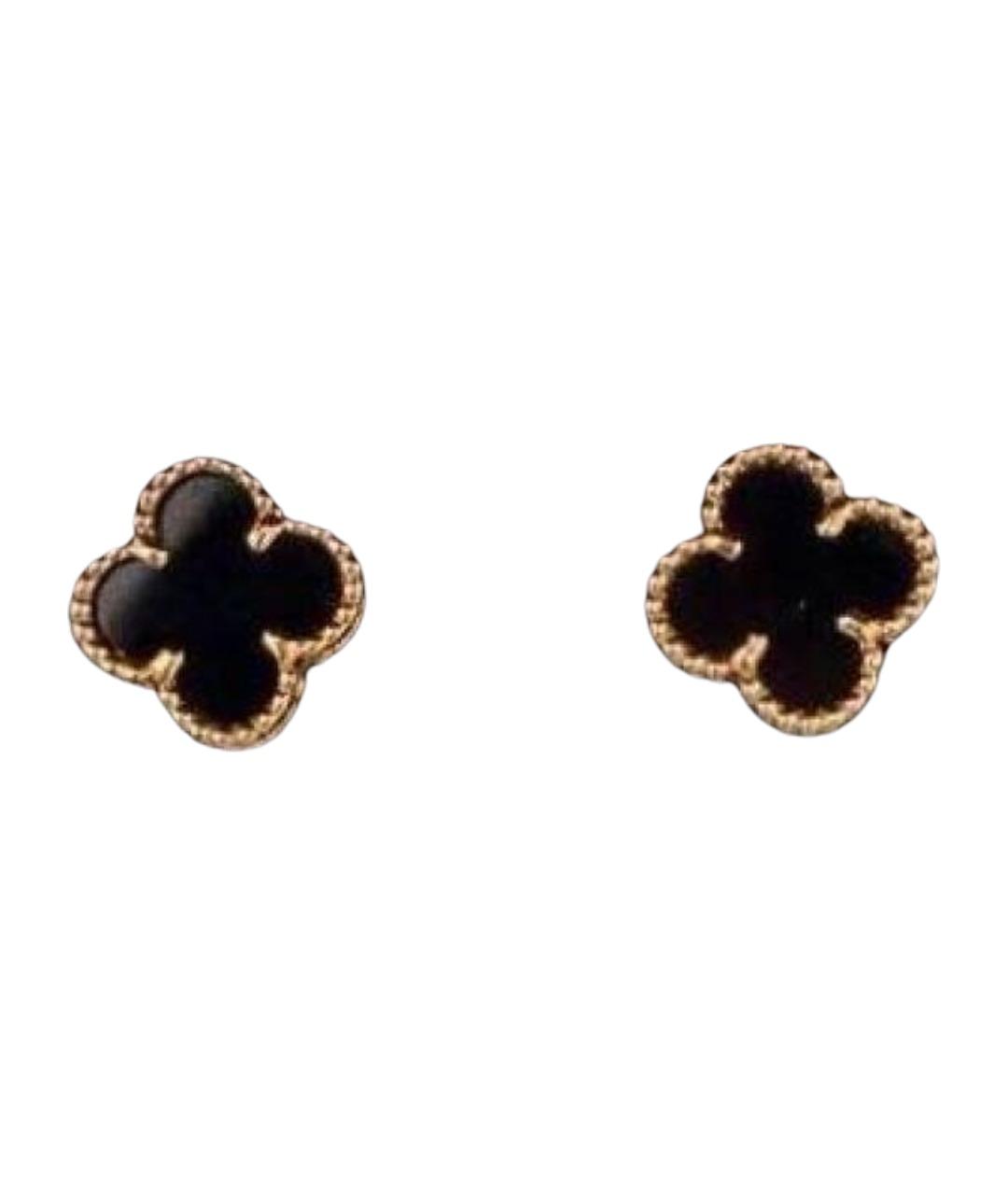 VAN CLEEF & ARPELS Зеленые серьги из желтого золота, фото 1