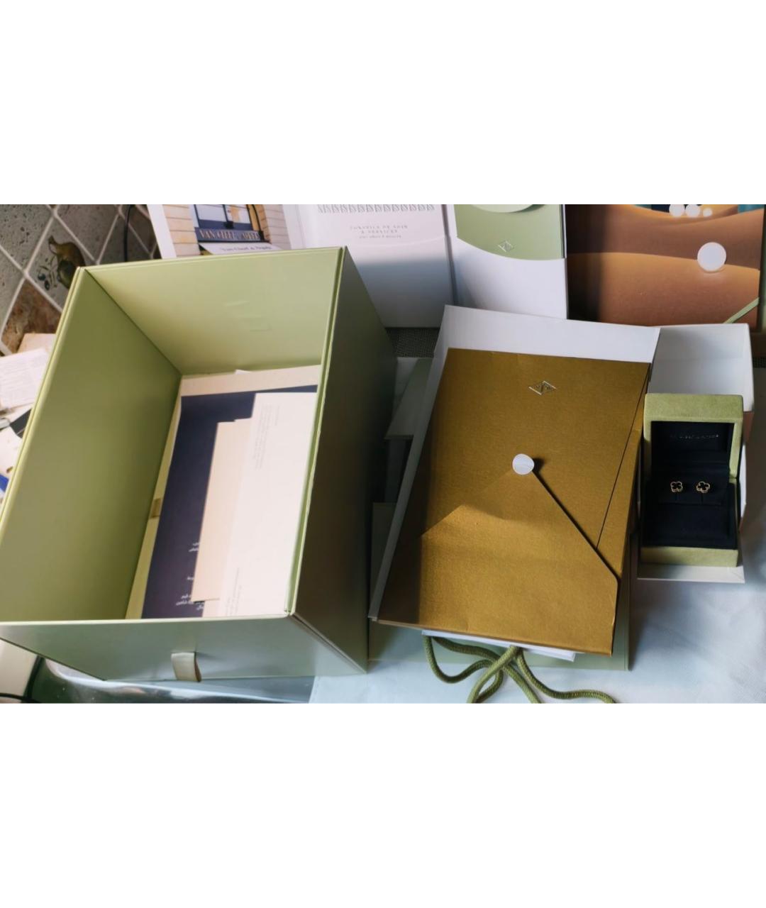 VAN CLEEF & ARPELS Зеленые серьги из желтого золота, фото 6