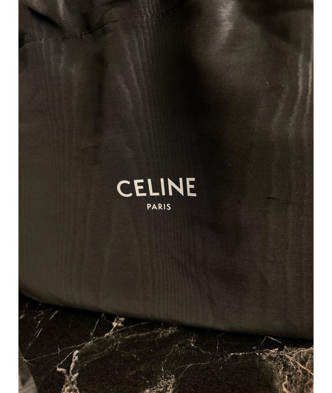 CELINE Бежевая сумка с короткими ручками из канвы, фото 8