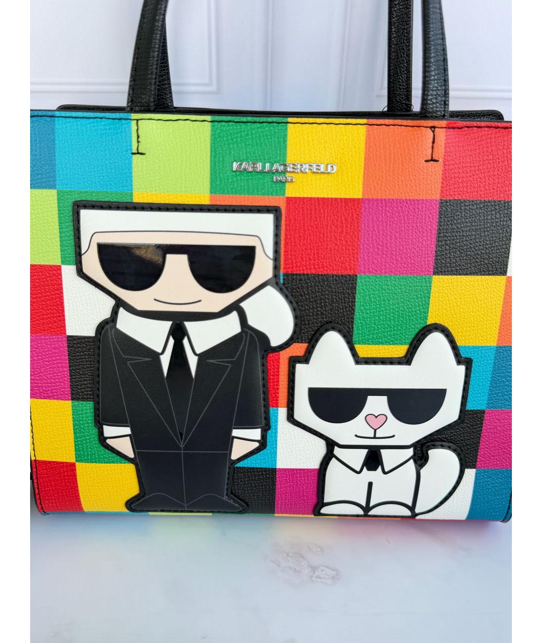 KARL LAGERFELD Мульти сумка с короткими ручками из искусственной кожи, фото 3