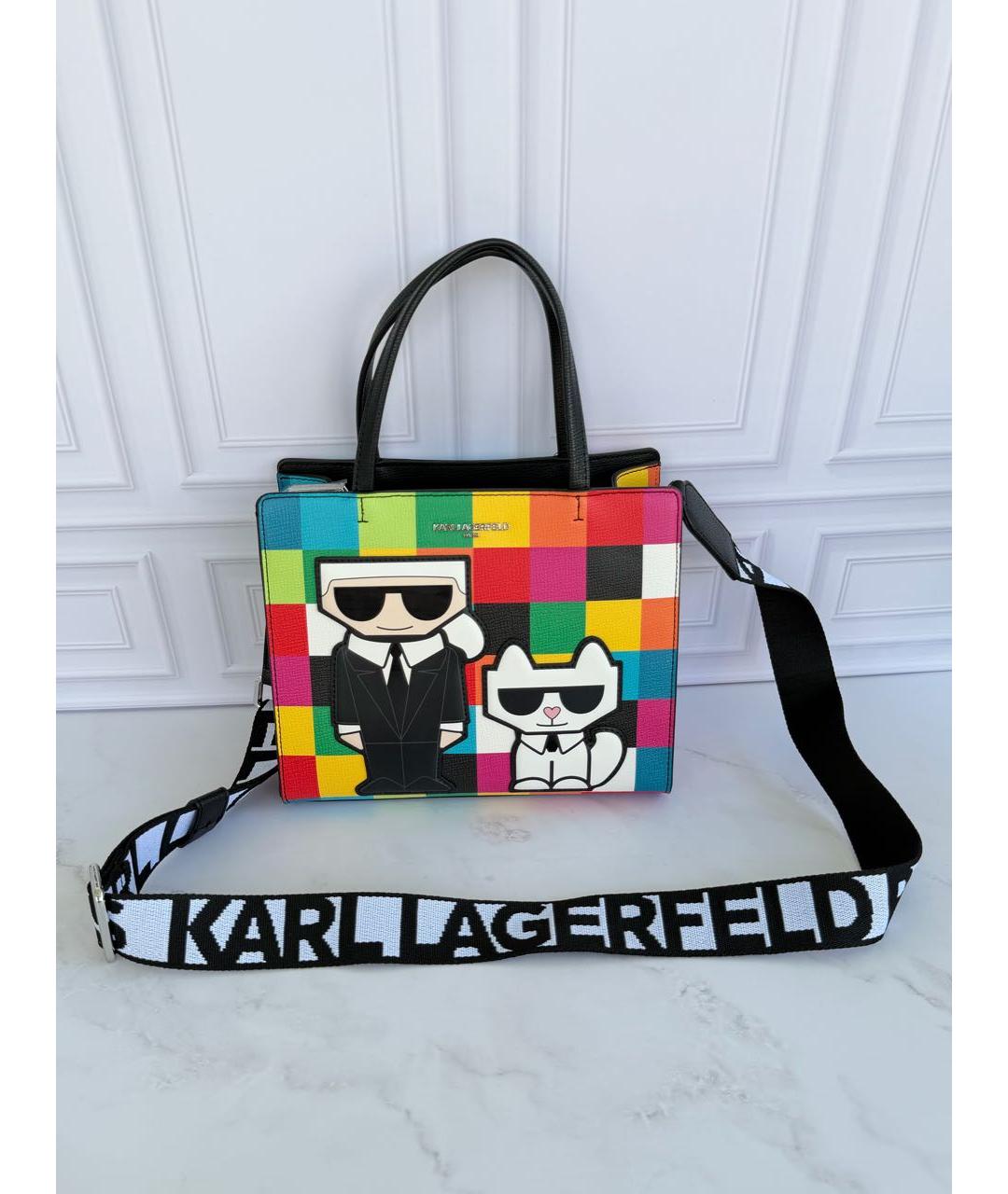 KARL LAGERFELD Мульти сумка с короткими ручками из искусственной кожи, фото 9