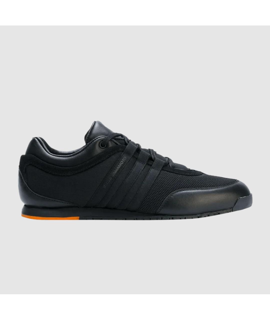 Y-3 Черные кожаные низкие кроссовки / кеды, фото 6