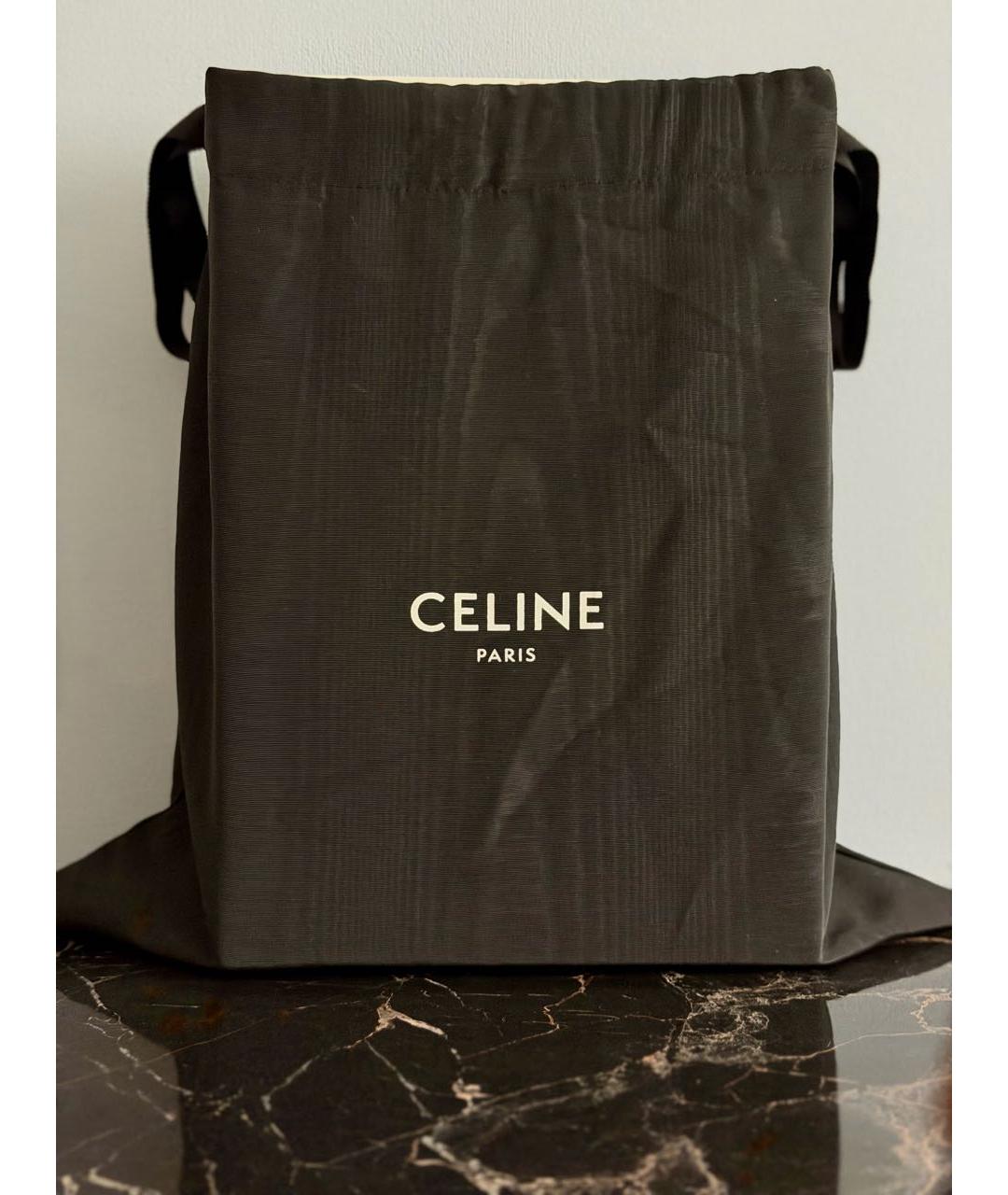 CELINE Коричневая кожаная сумка с короткими ручками, фото 8