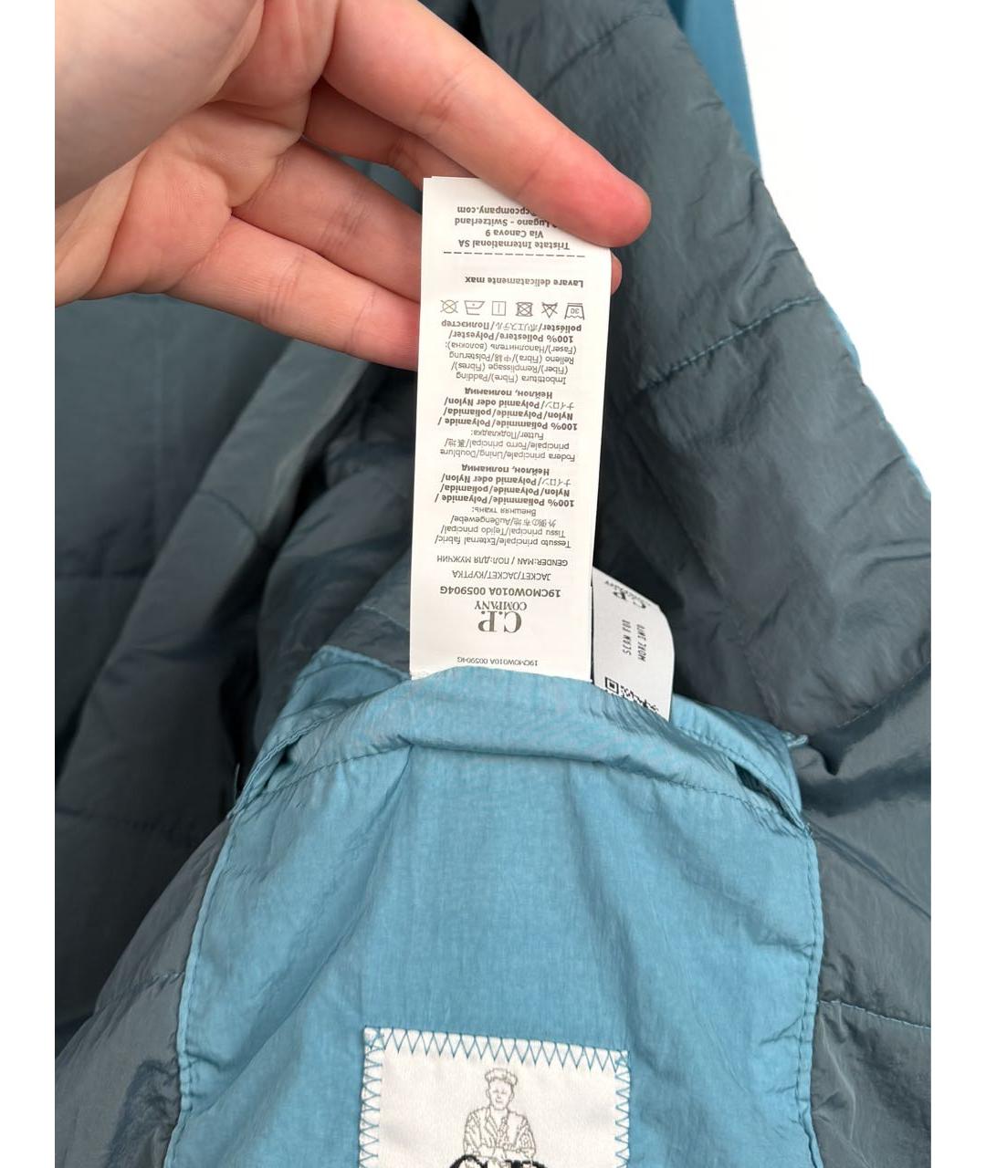 CP COMPANY Бирюзовая полиамидовая куртка, фото 7