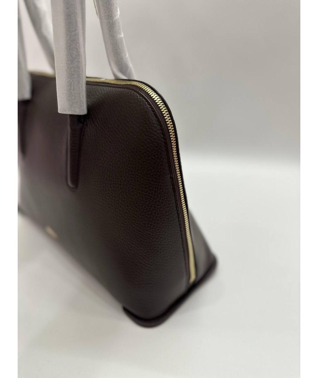 FURLA Коричневая кожаная сумка через плечо, фото 4