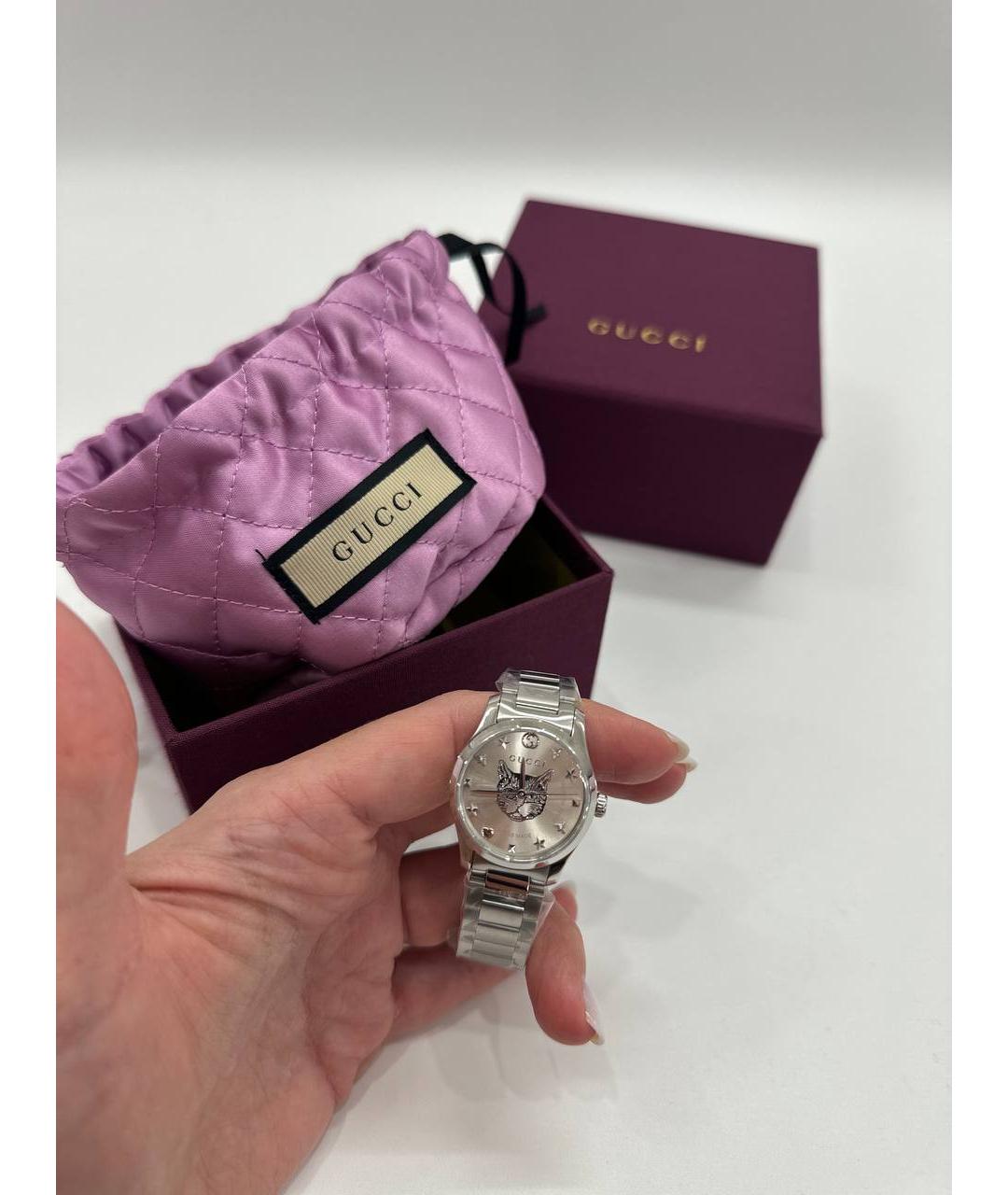 GUCCI Серебряные часы, фото 4