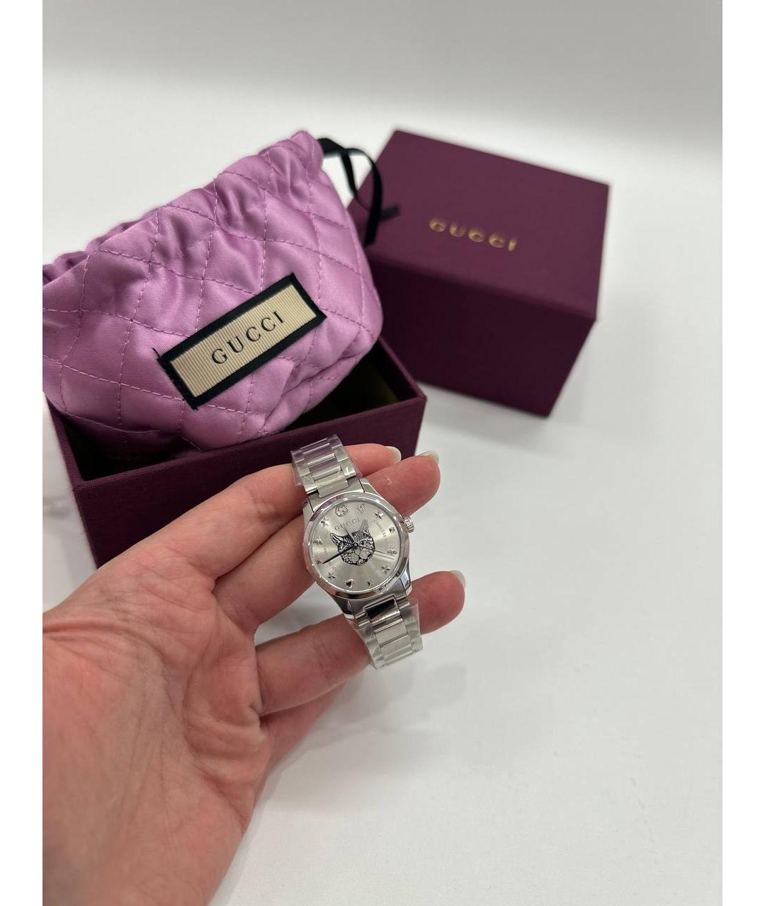 GUCCI Серебряные часы, фото 5