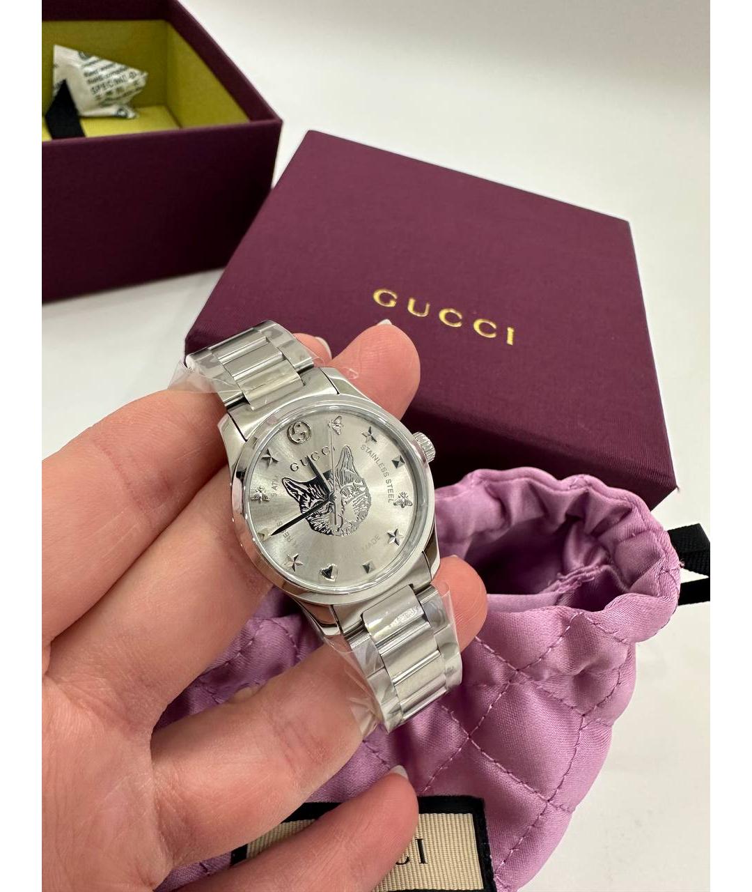GUCCI Серебряные часы, фото 9