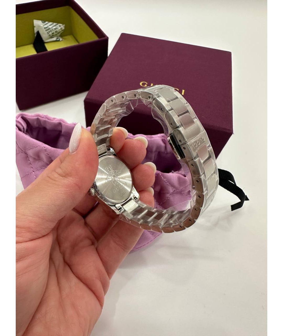 GUCCI Серебряные часы, фото 7