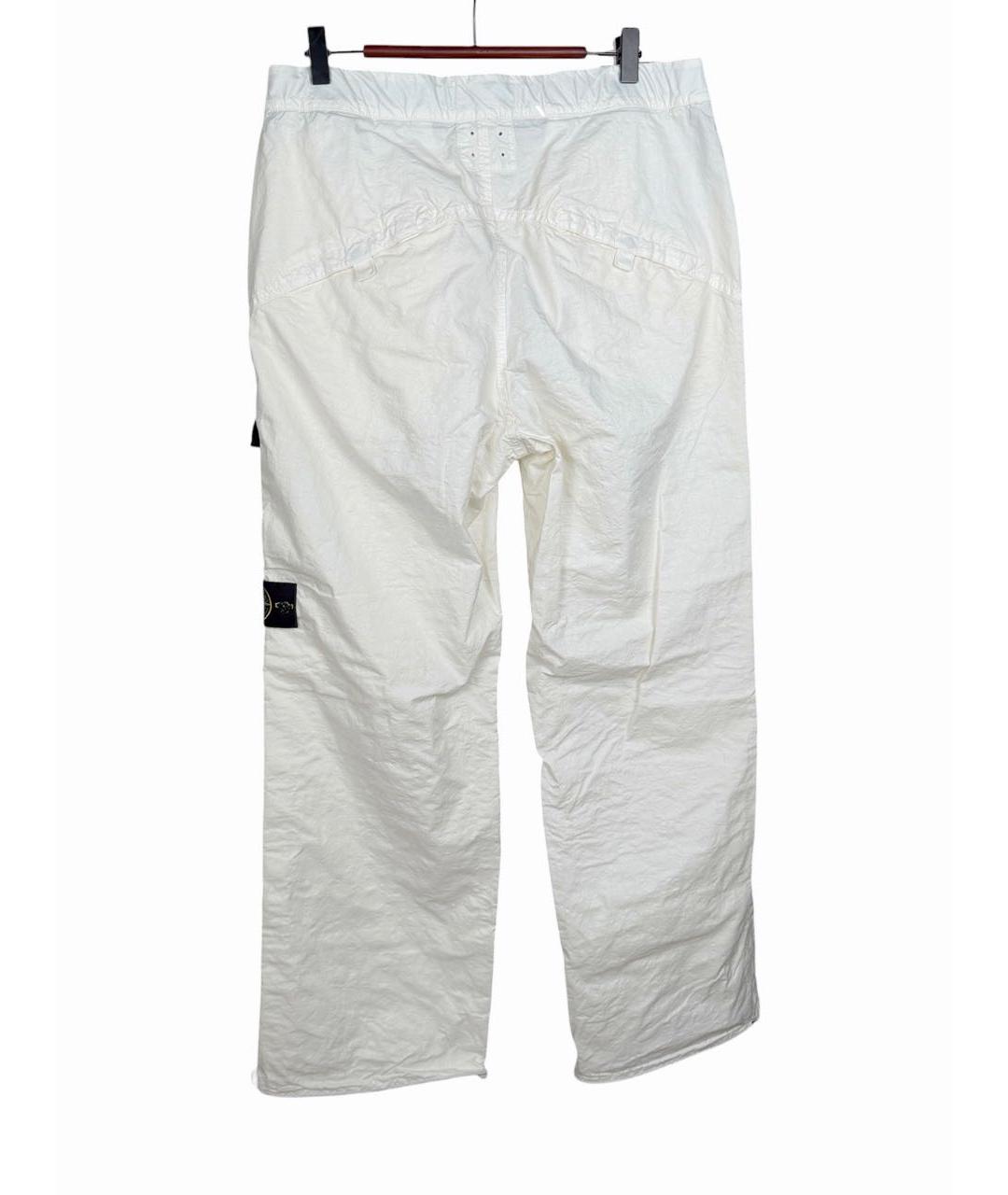 STONE ISLAND Белые полиамидовые повседневные брюки, фото 2