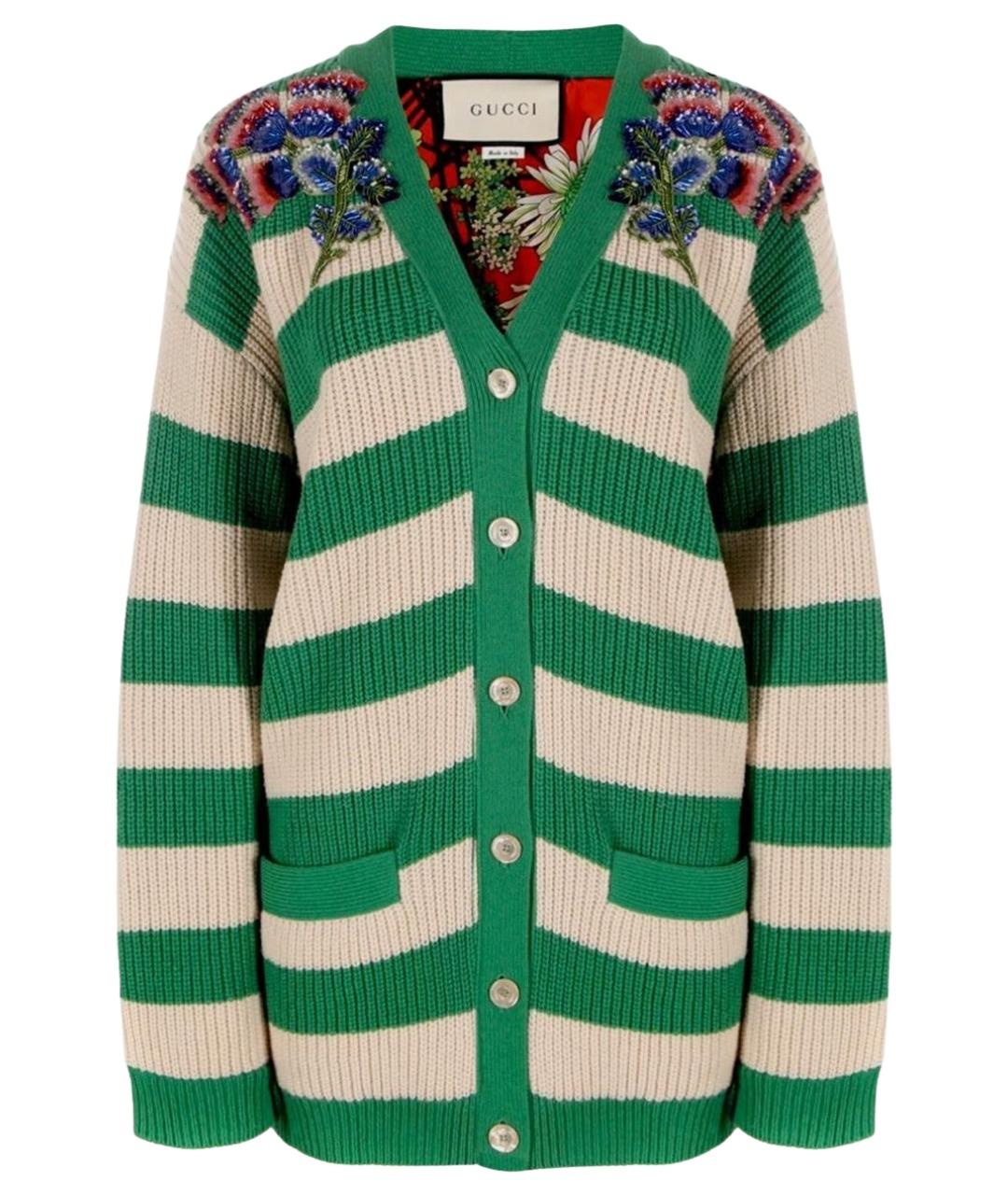 GUCCI Мульти шерстяной кардиган, фото 1