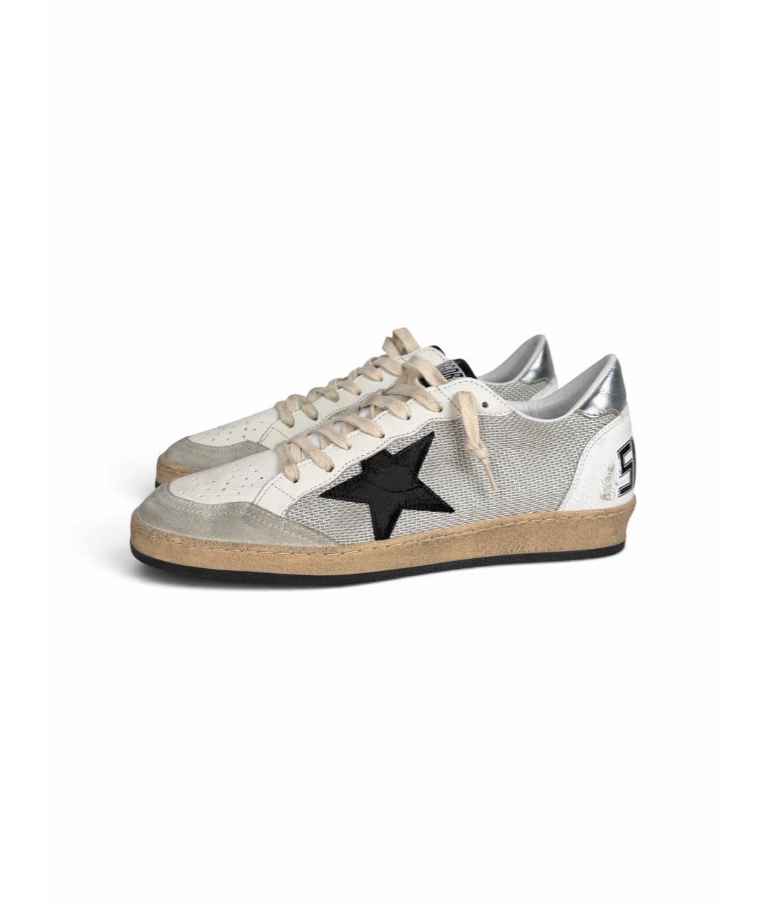 GOLDEN GOOSE Белые кожаные низкие кроссовки / кеды, фото 2