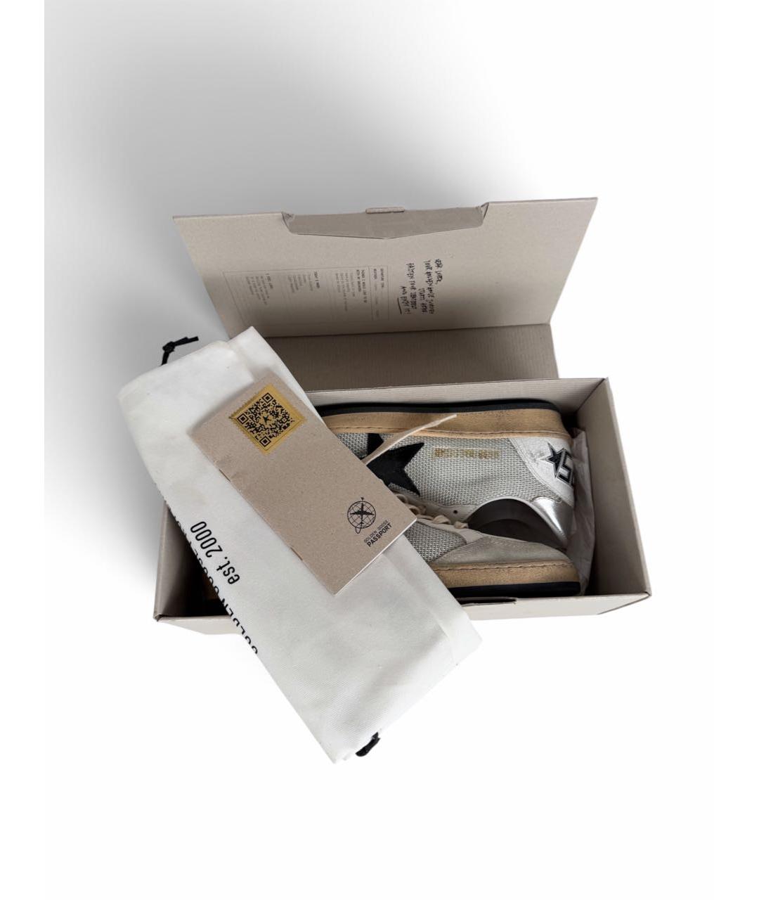 GOLDEN GOOSE Белые кожаные низкие кроссовки / кеды, фото 6