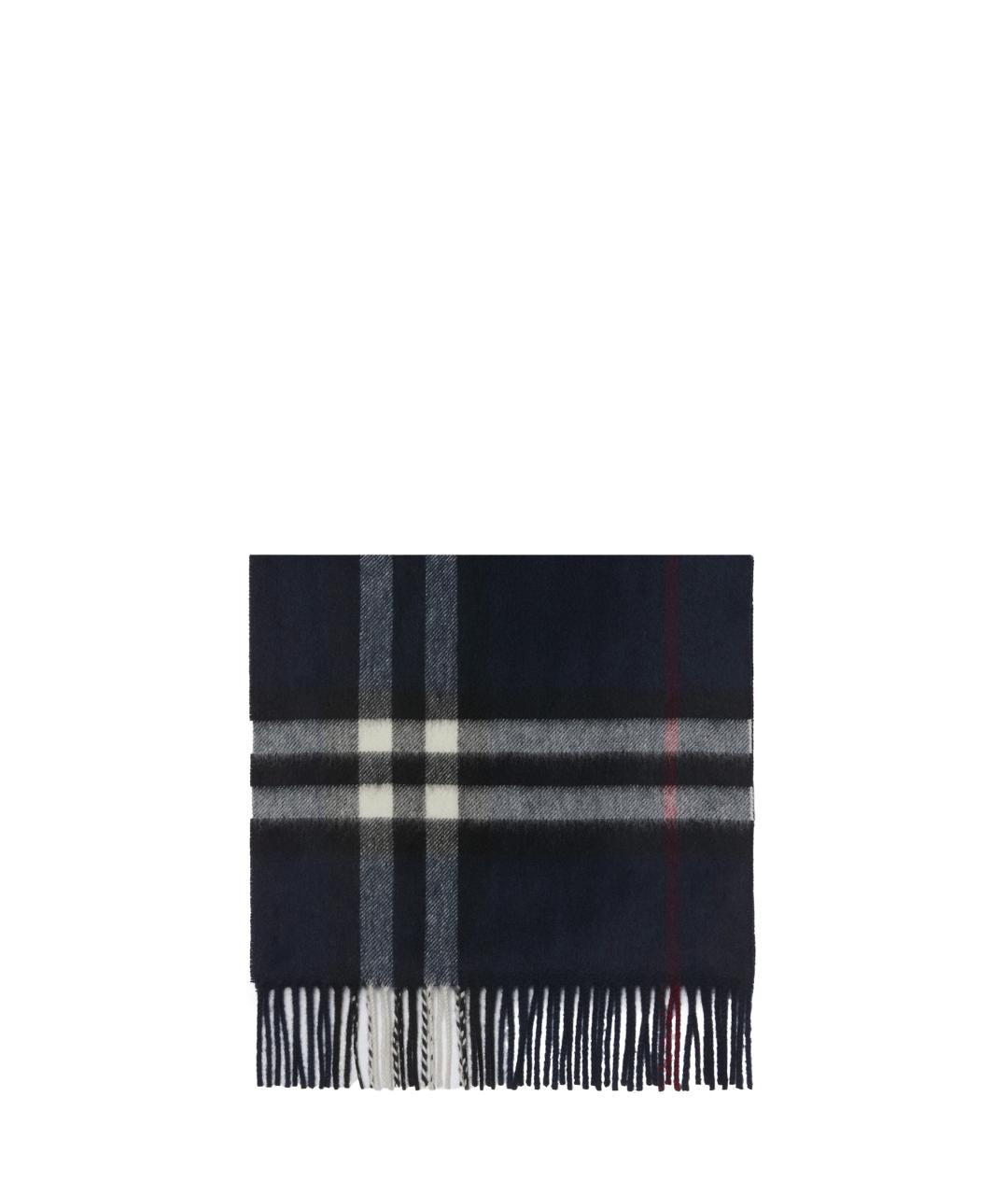 BURBERRY Синий кашемировый шарф, фото 3