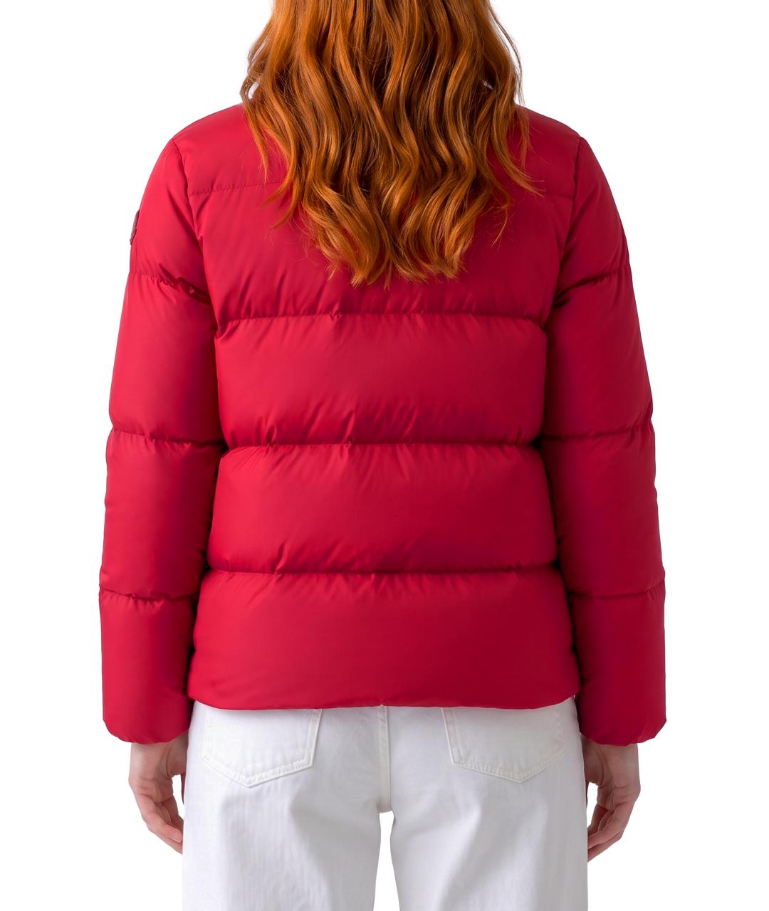 MONCLER Красный полиэстеровый пуховик, фото 4