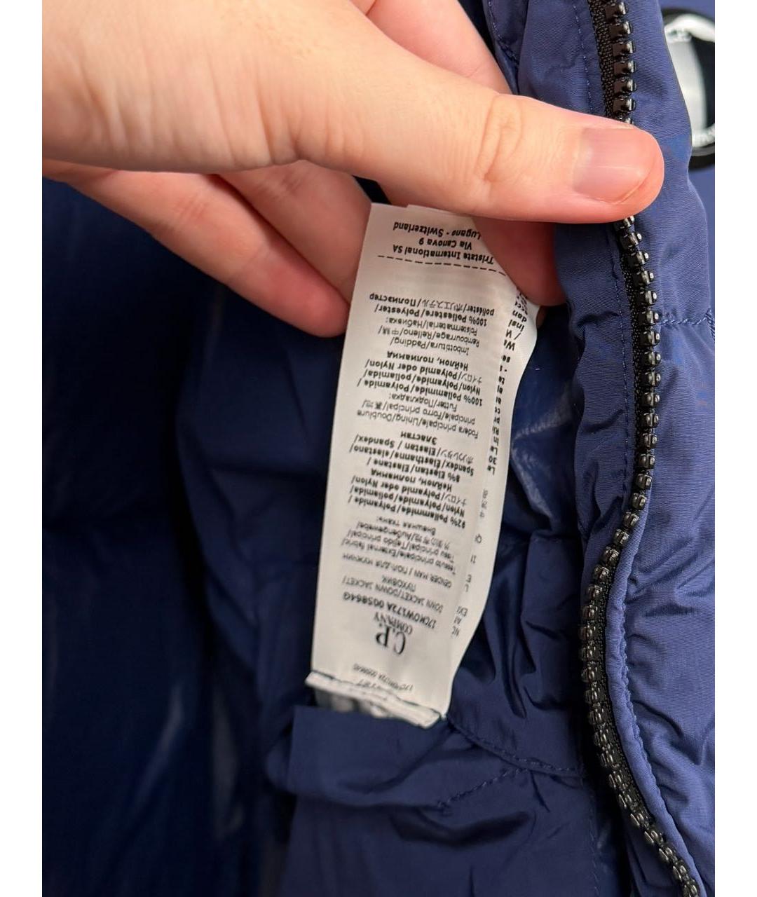 CP COMPANY Синий полиамидовый пуховик, фото 7