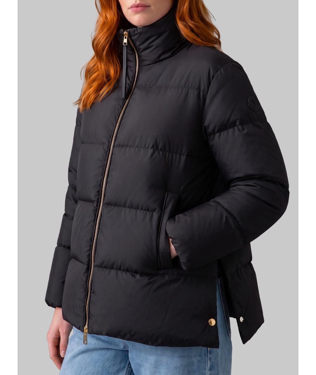 MONCLER Черный полиэстеровый пуховик, фото 3