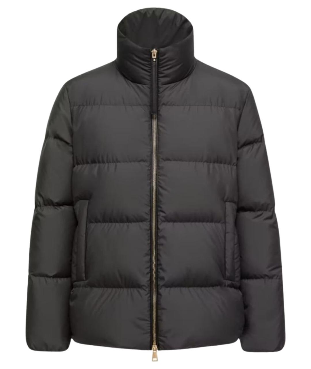 MONCLER Черный полиэстеровый пуховик, фото 1
