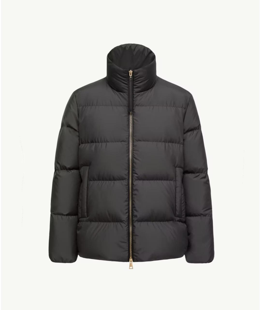 MONCLER Черный полиэстеровый пуховик, фото 5