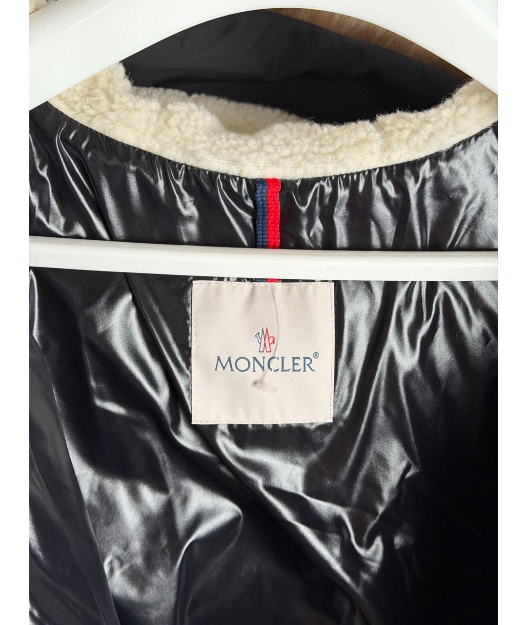 MONCLER Серый полиамидовый пуховик, фото 6