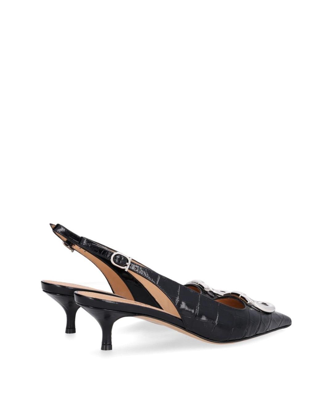 FERRAGAMO Черные кожаные туфли, фото 3