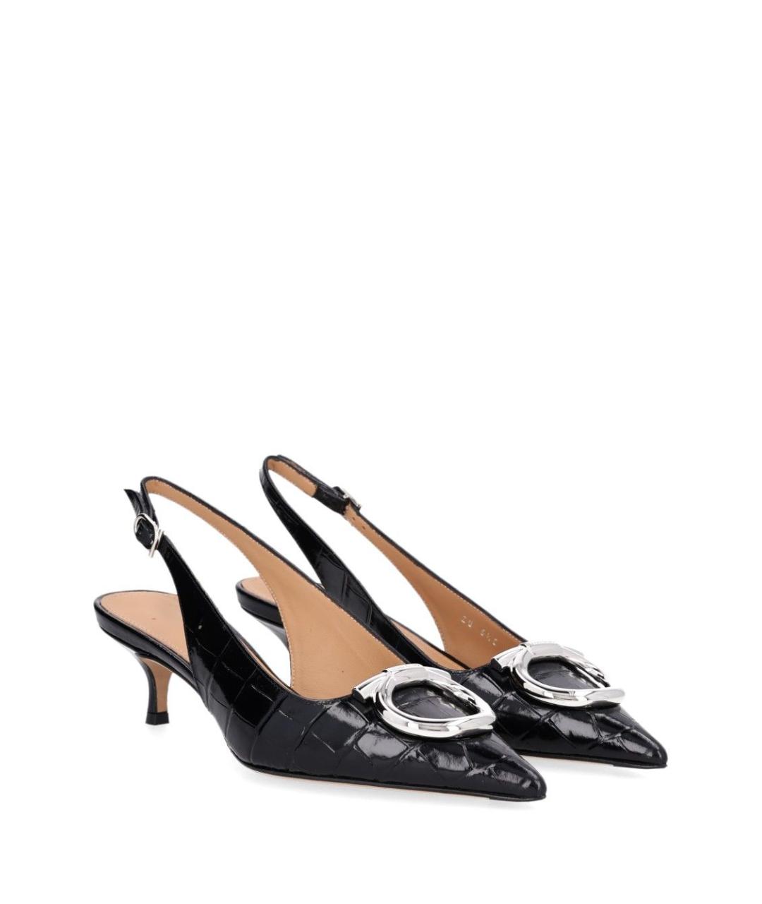 FERRAGAMO Черные кожаные туфли, фото 2