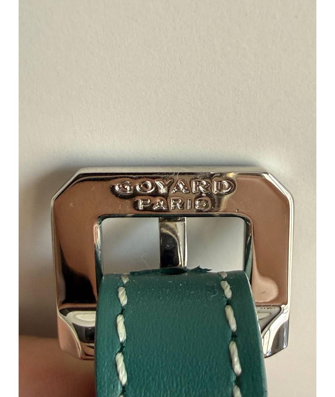 GOYARD Зеленая сумка на плечо из канвы, фото 3