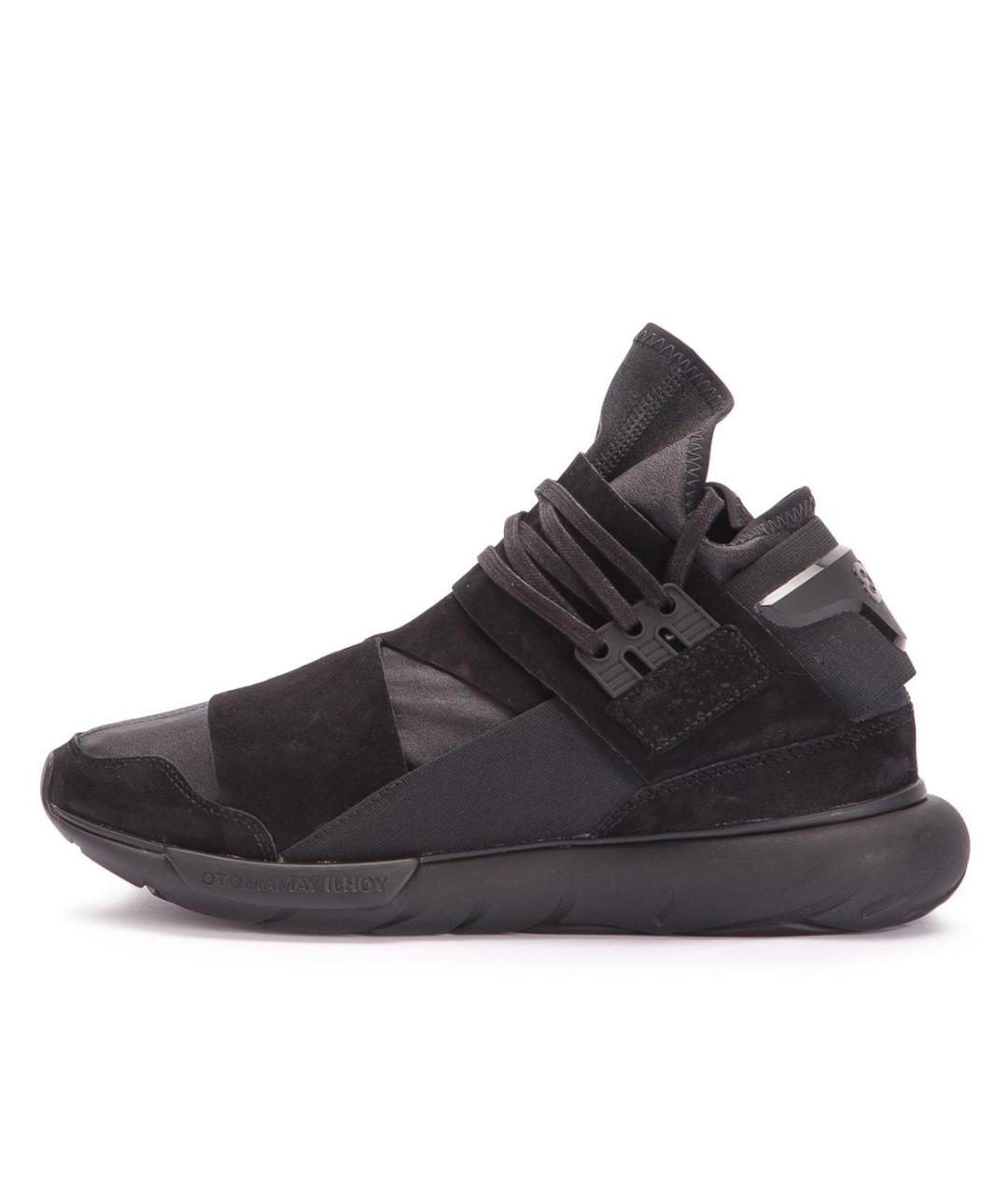 Y-3 Черные кожаные высокие кроссовки / кеды, фото 6