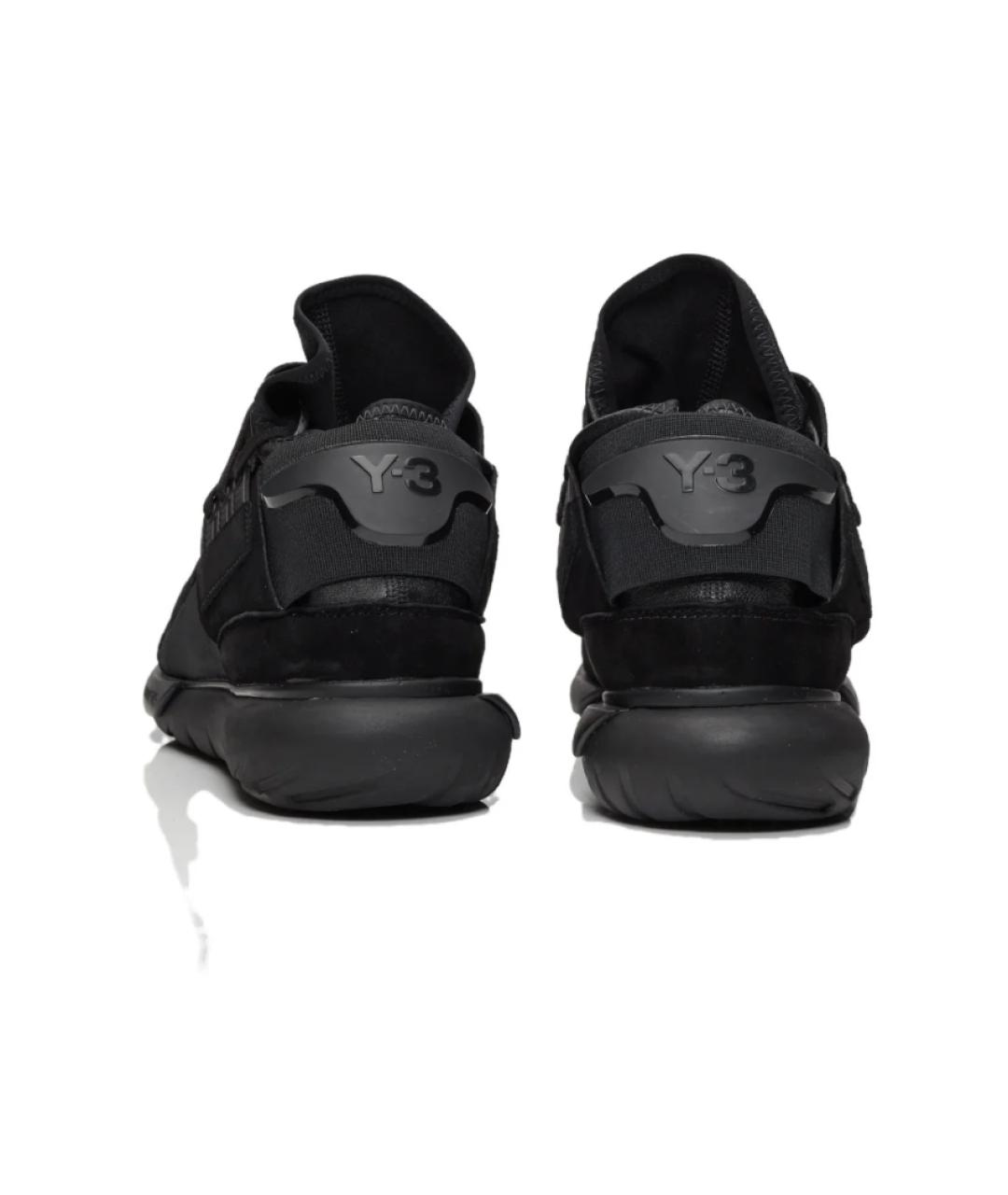 Y-3 Черные кожаные высокие кроссовки / кеды, фото 4