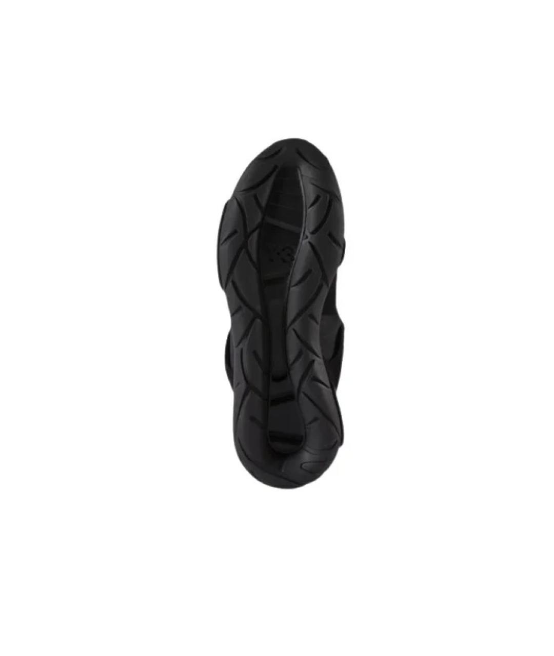 Y-3 Черные кожаные высокие кроссовки / кеды, фото 3