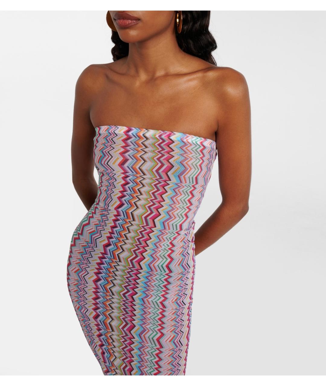MISSONI Мульти полиамидовое коктейльное платье, фото 4