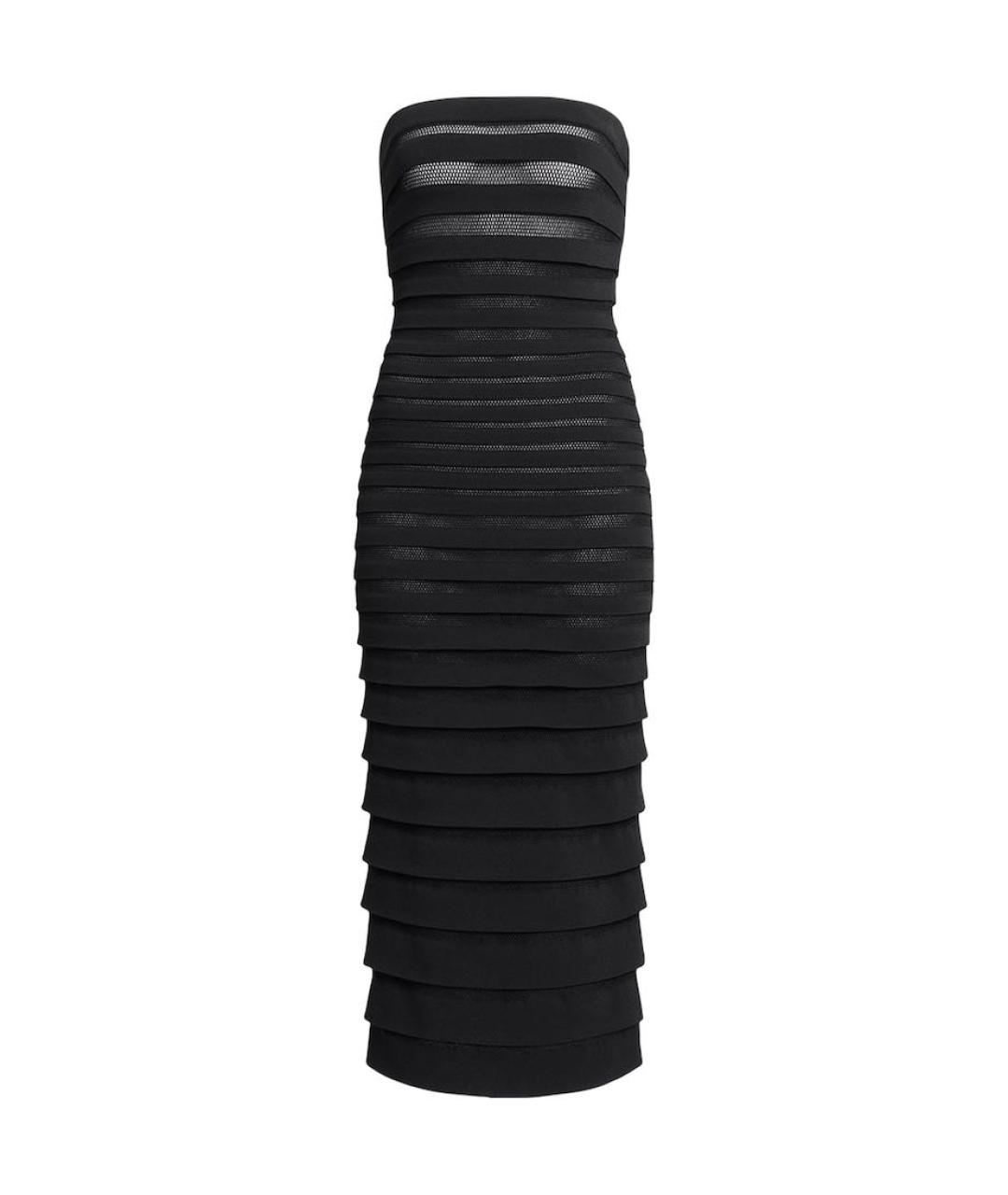 ALAIA Черное вискозное коктейльное платье, фото 1