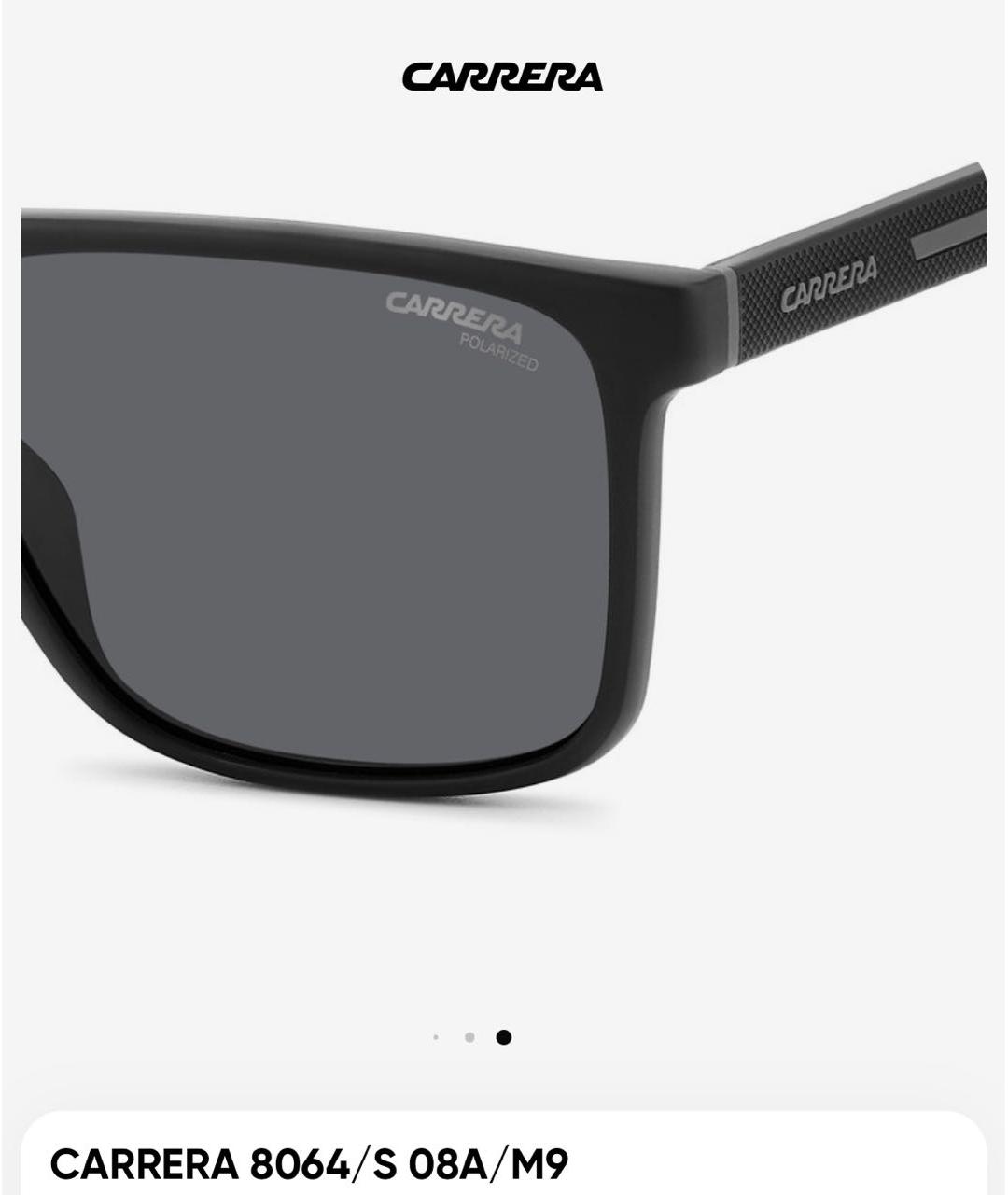 Carrera Черные пластиковые солнцезащитные очки, фото 2