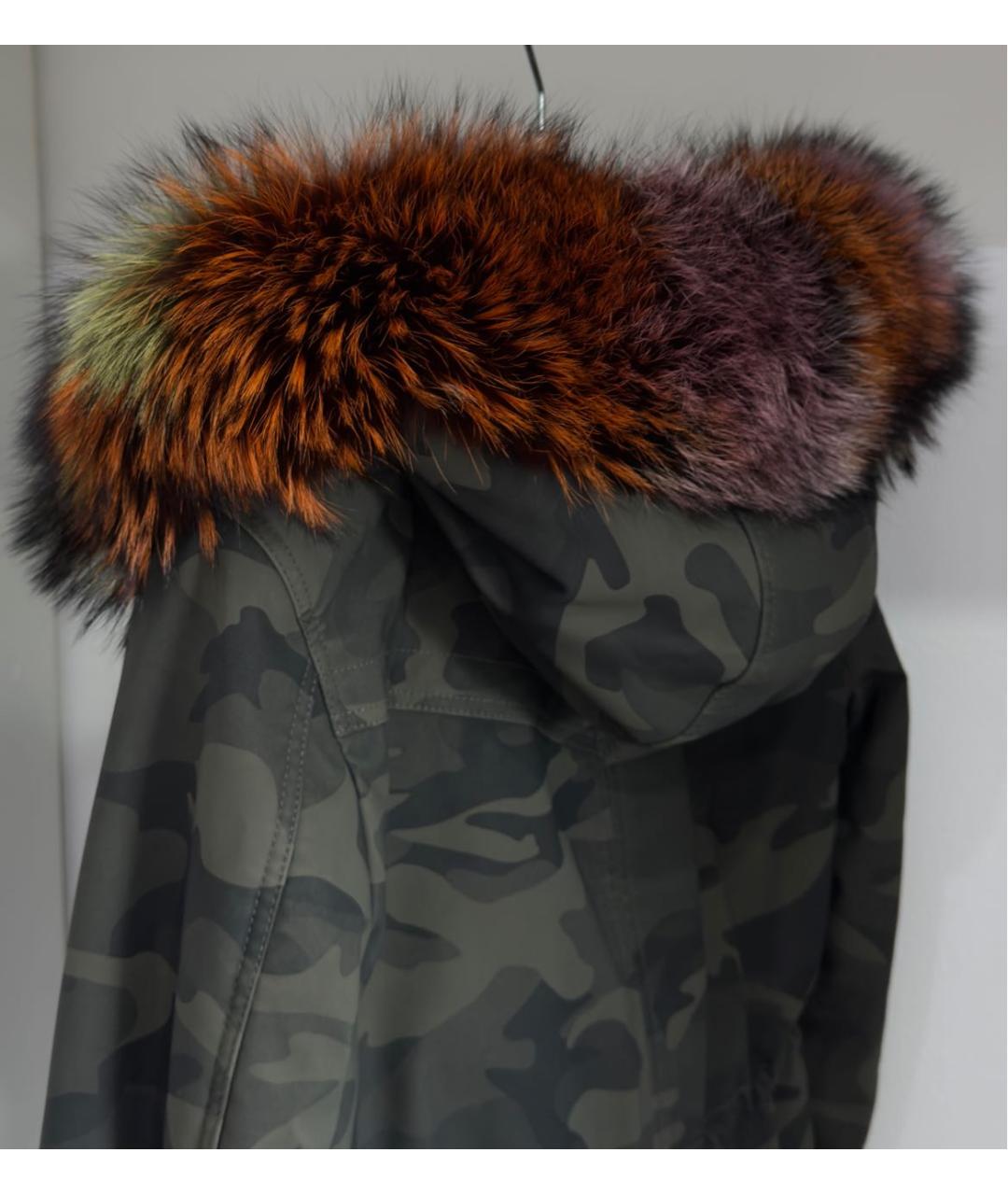 PHILIPP PLEIN Хаки полиэстеровая парка, фото 4
