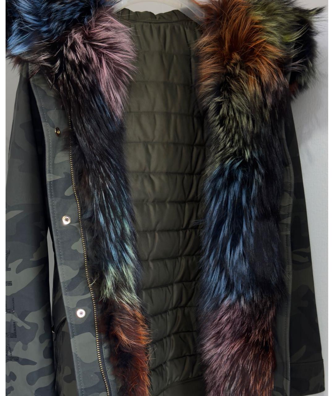 PHILIPP PLEIN Хаки полиэстеровая парка, фото 7
