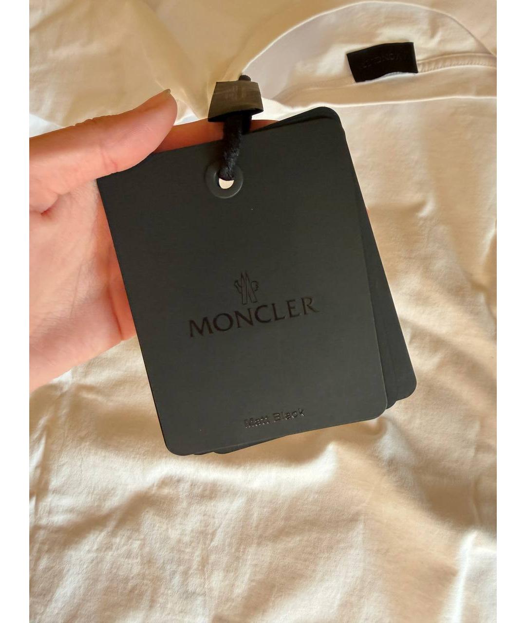 MONCLER Белая хлопковая футболка, фото 4
