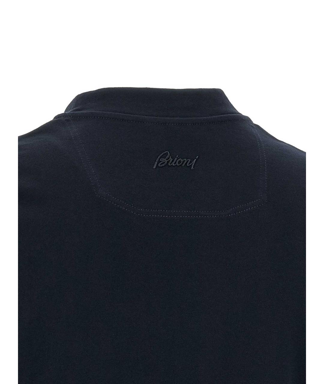 BRIONI Синяя хлопковая футболка, фото 4