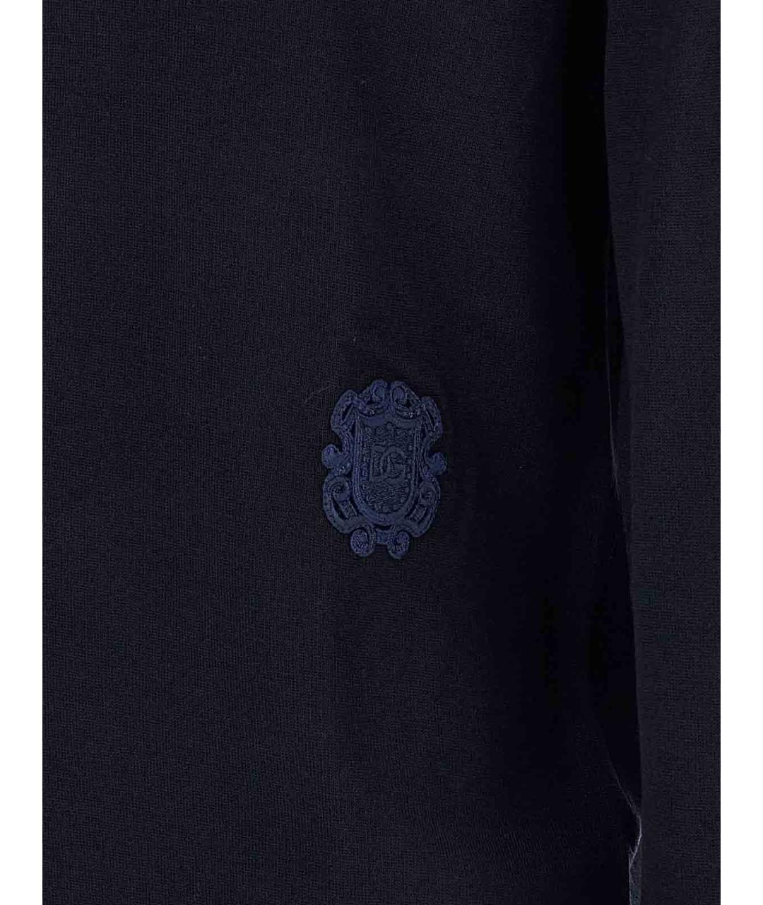 DOLCE&GABBANA Темно-синий шерстяной джемпер / свитер, фото 4