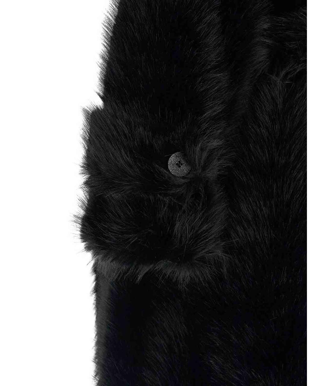 B&B COUTURE Черная полиэстеровая шуба, фото 4