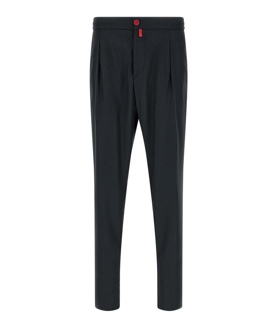 KITON Синие шерстяные повседневные брюки, фото 1