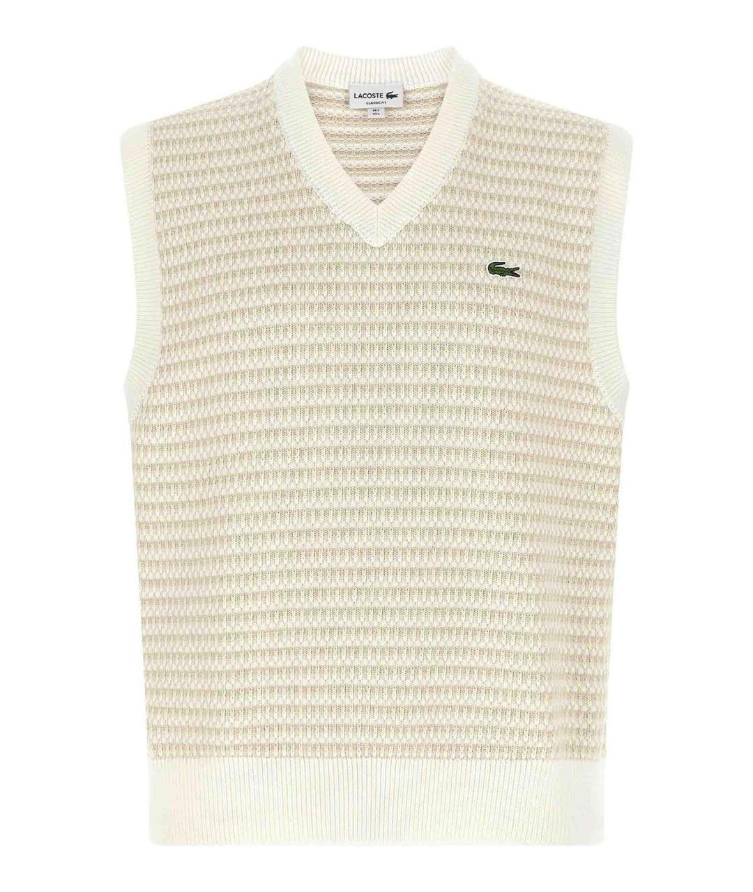 LACOSTE Бежевая хлопковая жилетка, фото 1