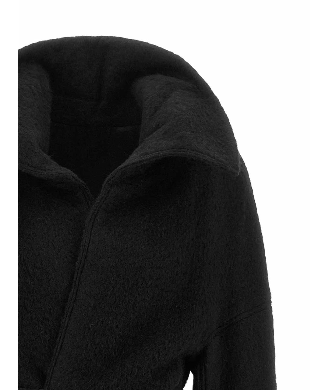 RICK OWENS Черное шерстяное пальто, фото 3